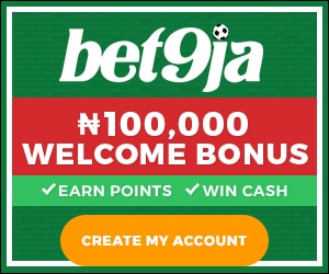 Bet9ja promotion code YOHAIG - Register now for ₦100,000 bonus